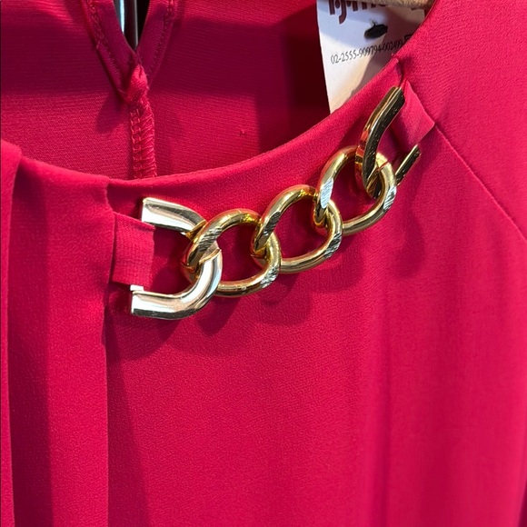 NWT Ivanka Trump Gold Chain Sleeveless Pleat Tank Top Size Large - Picture 5 of 7